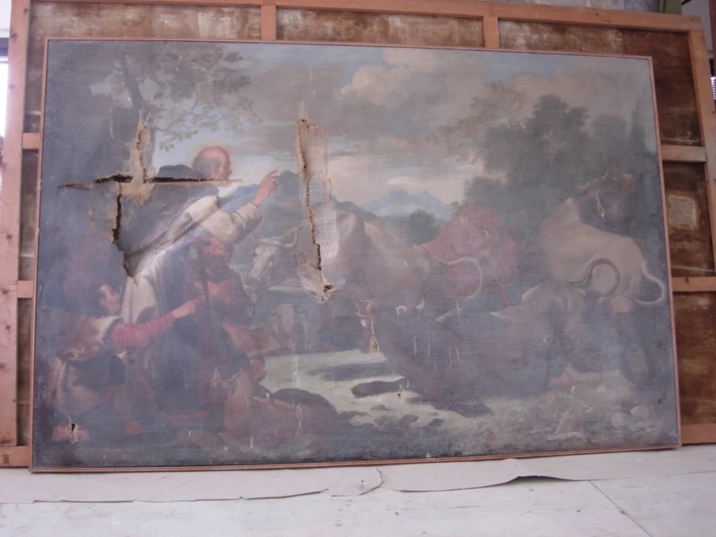 Tela Ruthart prima del restauro 1